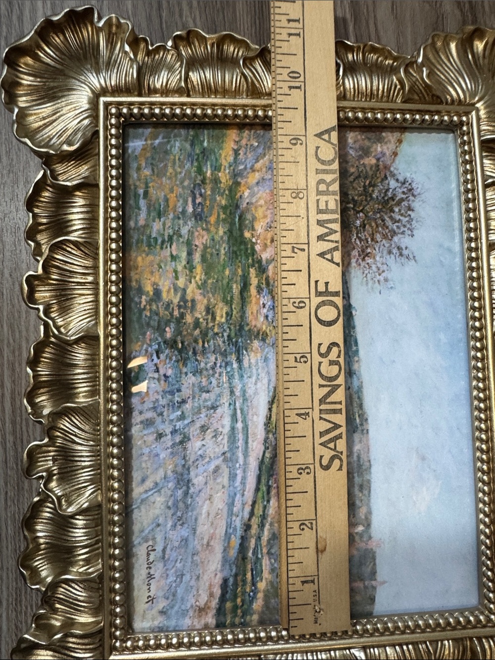 Gold Framed Impressionist Landscape Wall Art - Claude Monet The Road to Vétheuil - Picture 6 of 7